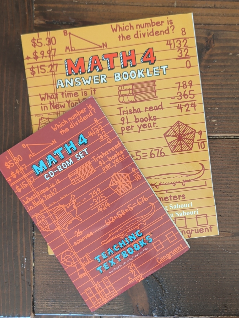 Teaching Textbooks Math 4 CD-ROM 4-Disc Set + Answer Booklet Homeschool